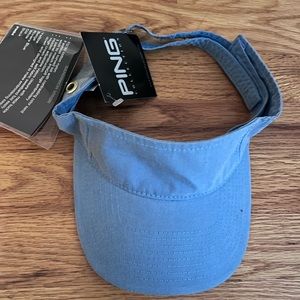 Ping golf blue visor new with tags